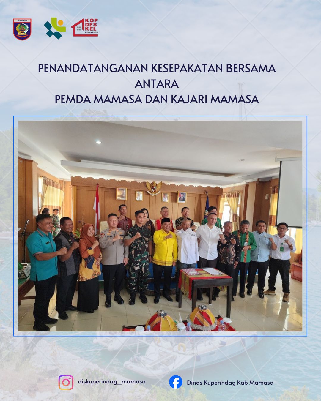 Penandatanganan Kesepakatan Bersama antara Pemda Mamasa Dan Kajari Mamasa tentang Sinergi Pengawalan dan Pengawasan KDKMP 