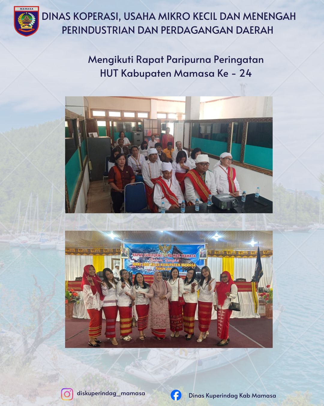 Rapat Paripurna Peringatan HUT Kabupaten Mamasa diikuti Dinas Kuperindag 